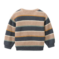 PEOPLE WEAR ORGANIC Strick-Pullover - Bunt Geringelt