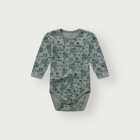 HUST & CLAIR Merinowolle Langarm-Body Bo Woodland - Slate Green
