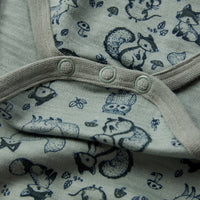 HUST & CLAIR Merinowolle Langarm-Body Bo Woodland - Slate Green