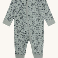 HUST & CLAIRE Merinowolle Strampler Mobi Woodland - Slate Green