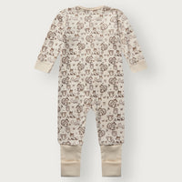 HUST & CLAIRE Merinowolle Strampler Mobi Woodland - Off White