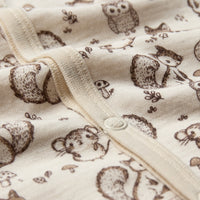 HUST & CLAIRE Merinowolle Strampler Mobi Woodland - Off White
