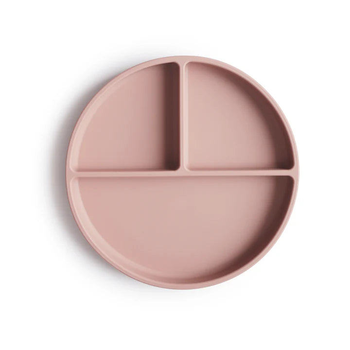 MUSHIE Silikon-Teller mit Saugnapf - Blush