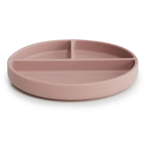 MUSHIE Silikon-Teller mit Saugnapf - Blush