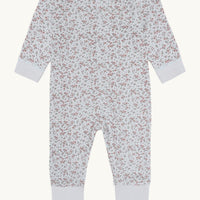 HUST & CLAIRE Merinowolle-Bambusviskose Strampler Manu Zip Tiny - A Bit Blue