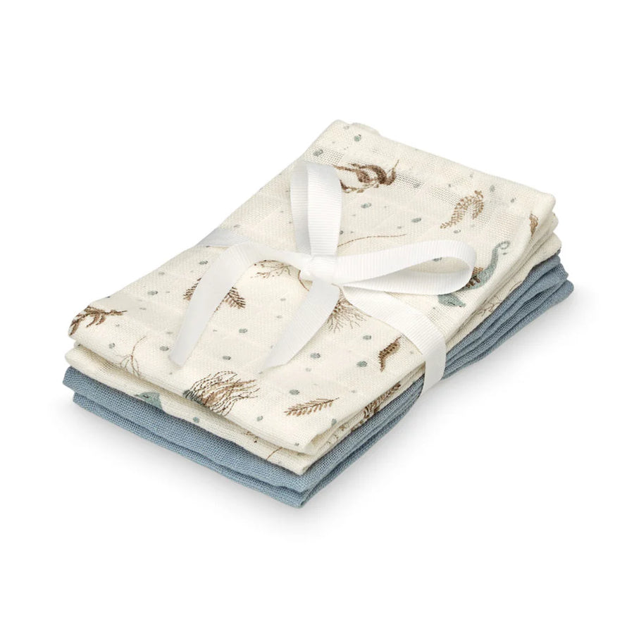 CAMCAM Copenhagen Waschlappen, 4er-Pack  GOTS Mix Sea Garden