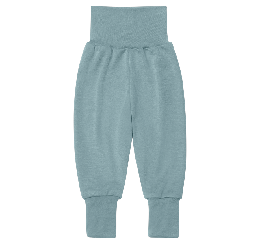 ENGEL NATUR Wolle-Seide Hose mit Nabelbund Bergblau