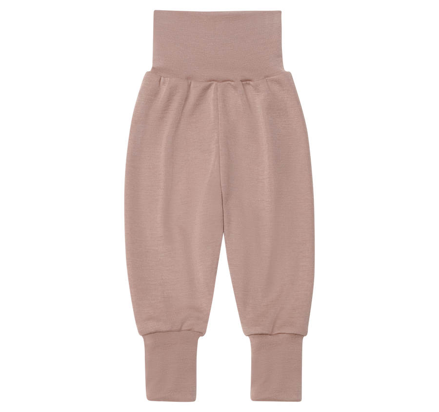 ENGEL NATUR Wolle-Seide Hose mit Nabelbund Dustyrose