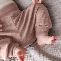 ENGEL NATUR Wolle-Seide Hose mit Nabelbund Dustyrose