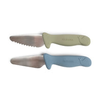 FILIBABBA Kochmesser für Kinder 2er-Pack - Powder Blue + Green