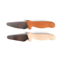 FILIBABBA Kochmesser für Kinder 2er-Pack - Pumpkin + Offwhite