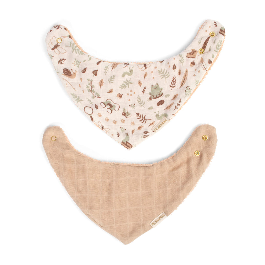 FILIBABBA Bandana-Lätzchen Little Wonders & Warm Grey