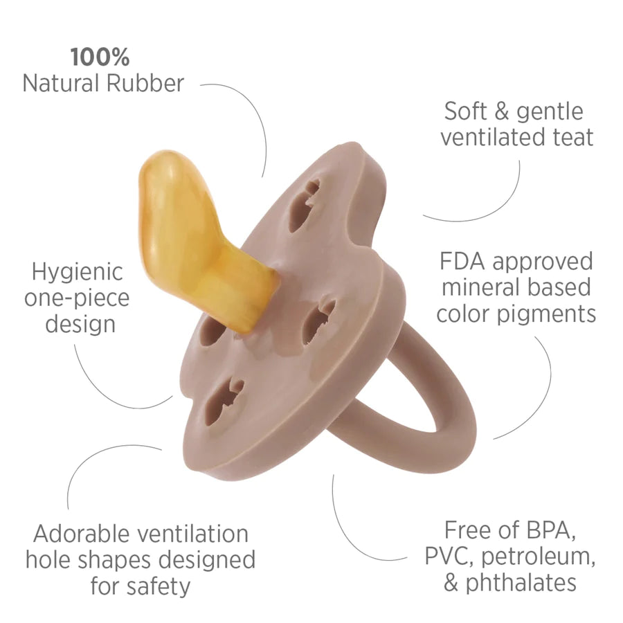 HEVEA Nuggi Naturkautschuk 3-36 Mte Pale Butter & Milky White