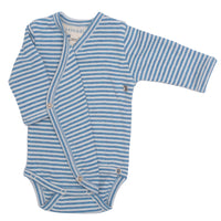 SERENDIPITY Wickelbody Azur/Ecru gestreift