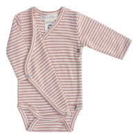 SERENDIPITY Wickelbody Clay/Offwhite gestreift