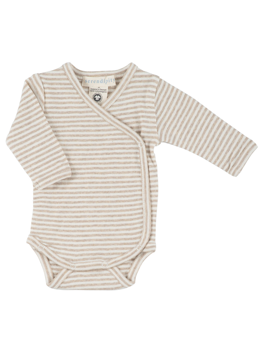 SERENDIPITY Wickelbody Oat/Ecru gestreift