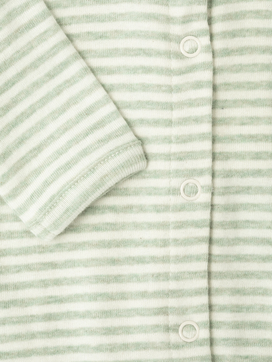 SERENDIPITY Strampler Jade/Offwhite gestreift