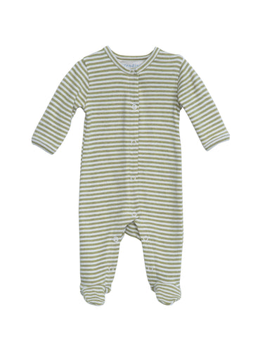 SERENDIPITY Strampler Grass/Offwhite gestreift