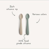 MUSHIE Silicone Spoons 2-pack - Soft Lilac