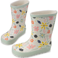 KOEL Welli Bare Barfuss Gummistiefel " Blumen Weiss"