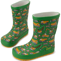 KOEL Welli Bare Barfuss Gummistiefel " Baustelle Grün"