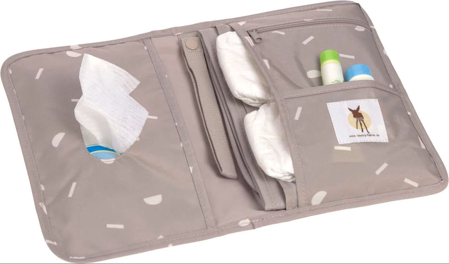 LÄSSIG Windeletui Blocks/Taupe