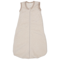 LILANO Wollfrottee Plüsch Schlafsack mit Reissverschluss Sand Gestreift