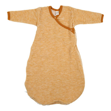 LILANO Wollfrottee Wickelschlafsack Curry Gestreift