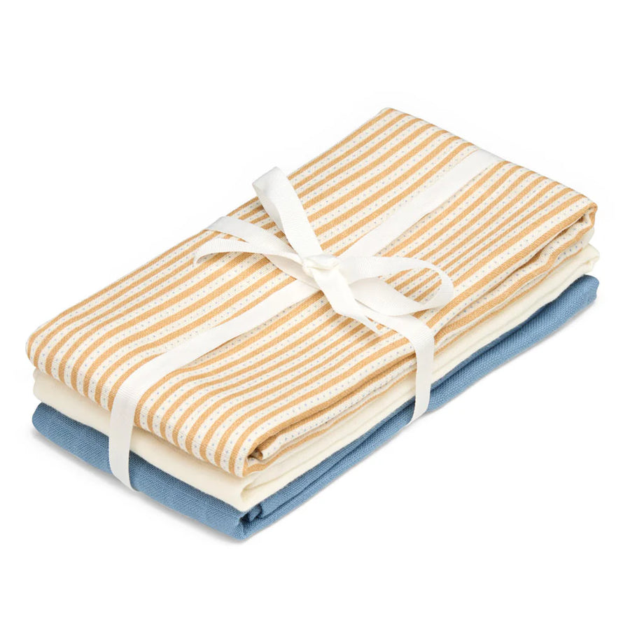CAMCAM Copenhagen Musselintücher 3er-Pack Mix Oatfield Off-White Skylight