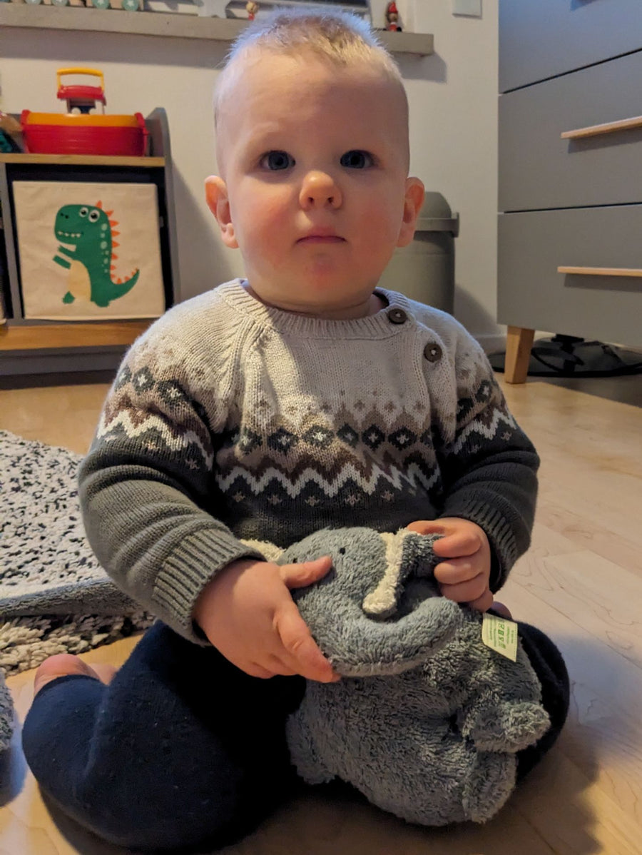 EFIE Kuscheltier Kleiner Elefant Grau