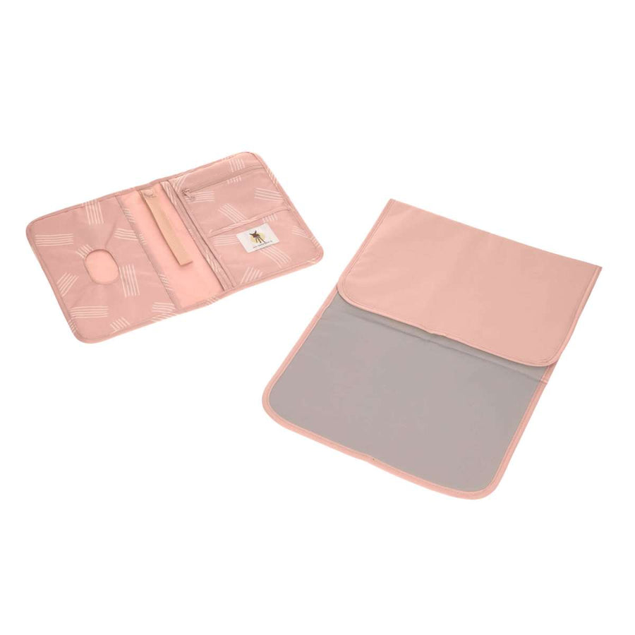 LÄSSIG Windeletui Soft Stripe Rosa
